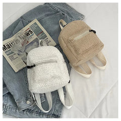 Mini Plush Backpack for Women and Girls