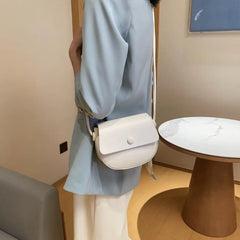 Mini Saddle Bag PU Leather Crossbody Bags for Women Summer Sweet Shoulder Handba