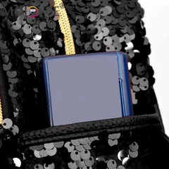 Mini Sequin Backpack Bowknot Zipper Handbag Travel Shining Teen Shoulder Bag