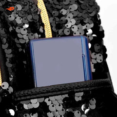 Mini Sequin Backpack Bowknot Women Girls Zipper Handbag Travel
