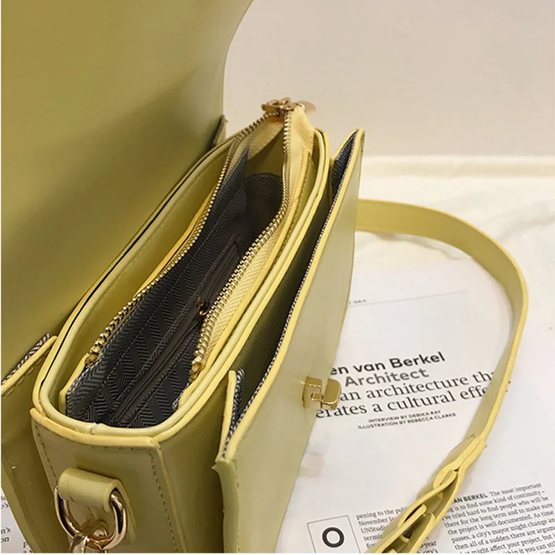 Mini PU Leather Shoulder Bag for Women Girls Retro Crossbody Handbags