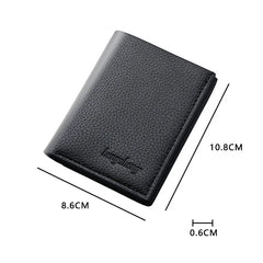 Mini Slim Wallet Male Partmon Casual Leather PU Portfel Purse