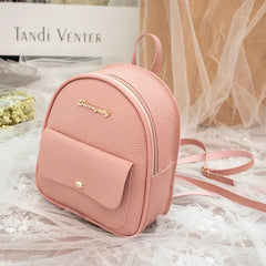 Mini Small Backpack PU Leather Waterproof Shoulder Women Teenage Girls Kids