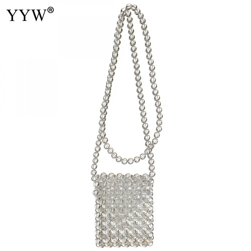 Crystal Glass Beaded Crossbody Bag Women Shoulder Purse Bag