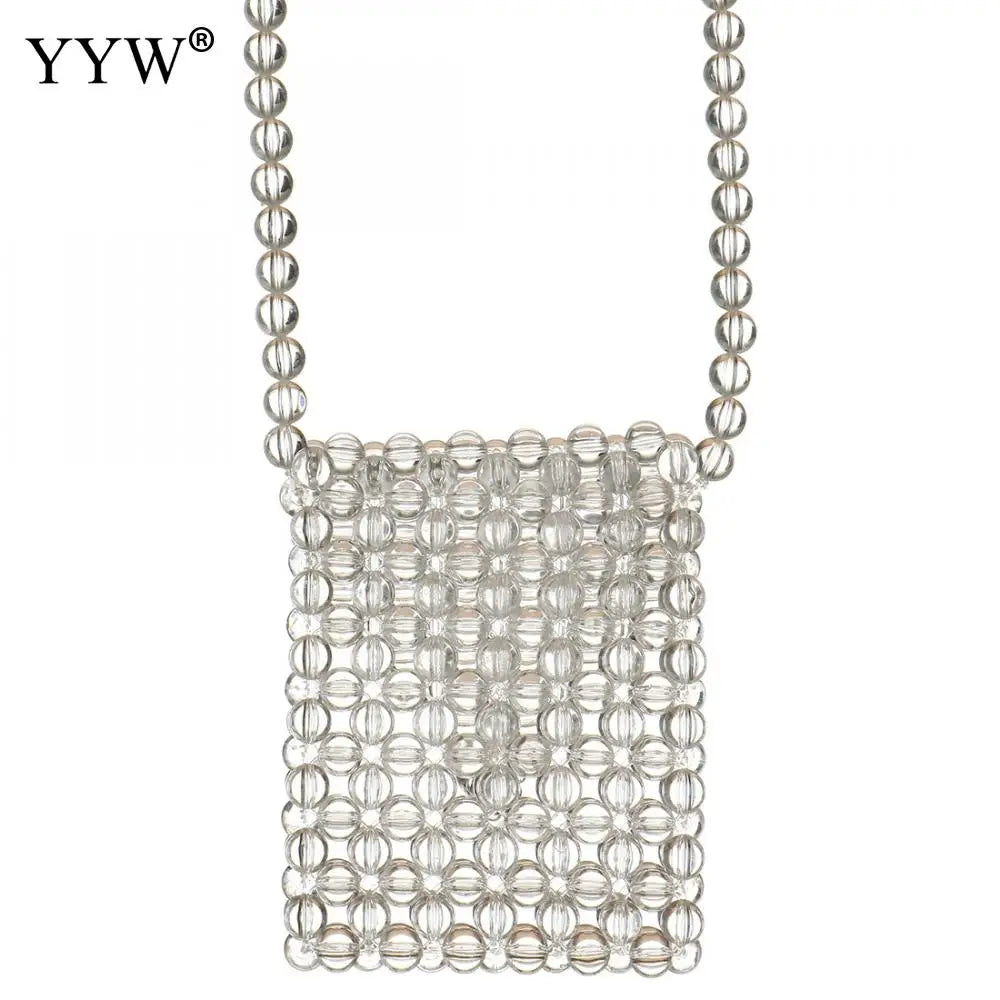 Crystal Glass Beaded Crossbody Bag Women Shoulder Purse Bag