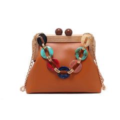 Small Solid Hook buckle Purses Women Crossbody Shoulder Handbags