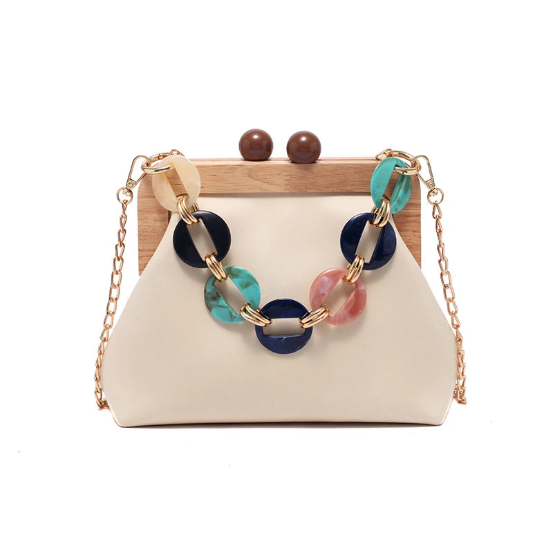 Small Solid Hook buckle Purses Women Crossbody Shoulder Handbags