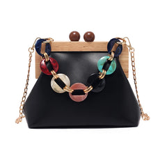 Small Solid Hook buckle Purses Women Crossbody Shoulder Handbags
