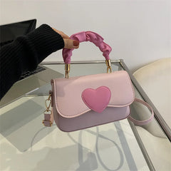 Mini Small Handbags Tide Heart Bags Women's Bag Versatile Single Shoulder Crossb
