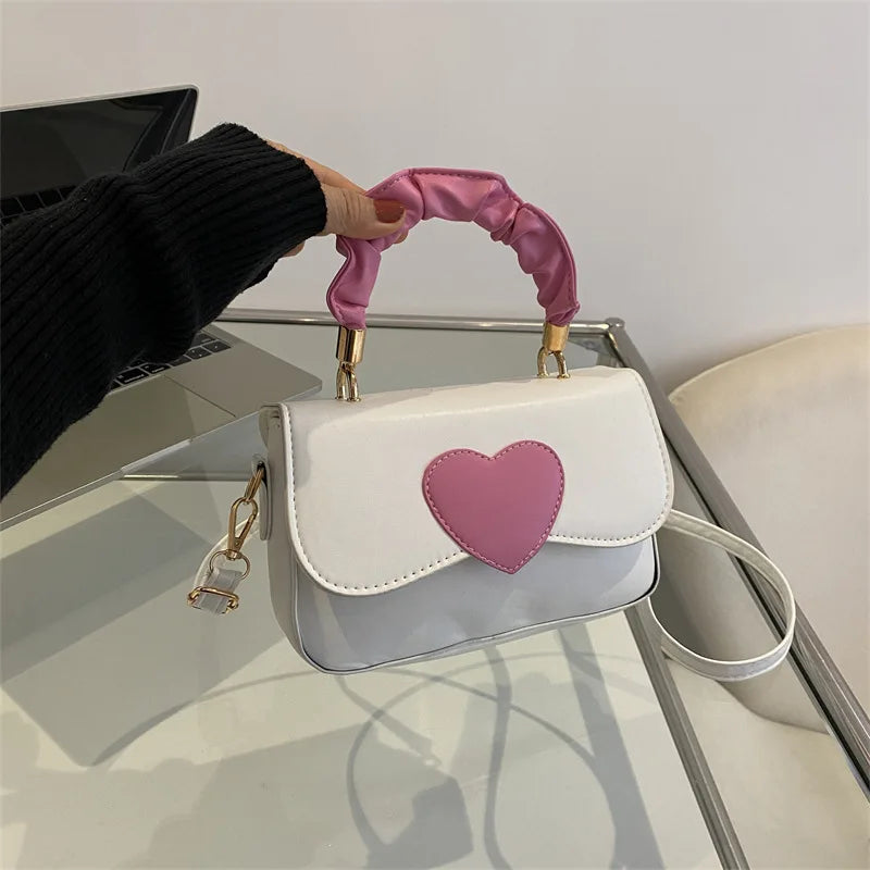 Mini Small Handbags Tide Heart Bags Women's Bag Versatile Single Shoulder Crossb