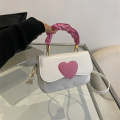 Mini Small Handbags Tide Heart Bags Women's Bag Versatile Single Shoulder Crossb