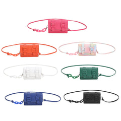 Small Messenger Bags Acrylic Chain Purse Handbag Belt Buckle