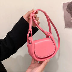 Mini PU Leather Crossbody Bag Women's Handbags Lipstick Shoulder Tote