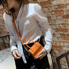 Mini Crocodile Pattern Chain Shoulder Bag High PU Leather Women's Handbag