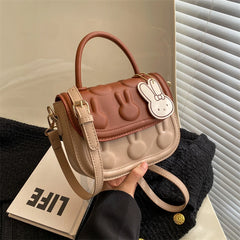 Small Rabbit Crossbody Bag Embossed Handbag Lady Girls Phone Purse Tote