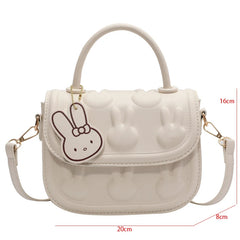 Small Rabbit Crossbody Bag Embossed Handbag Lady Girls Phone Purse Tote