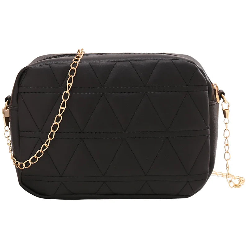 Embroidery Square Female Shoulder Bag Chain Ladies Crossbody