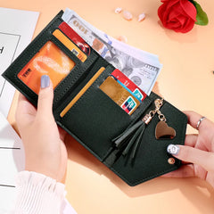 Mini Tassel Wallet Women Purse Female Short Mini Wallets Students