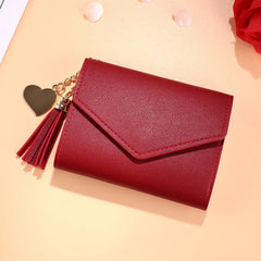 Mini Tassel Wallet Women Purse Female Short Mini Wallets Students