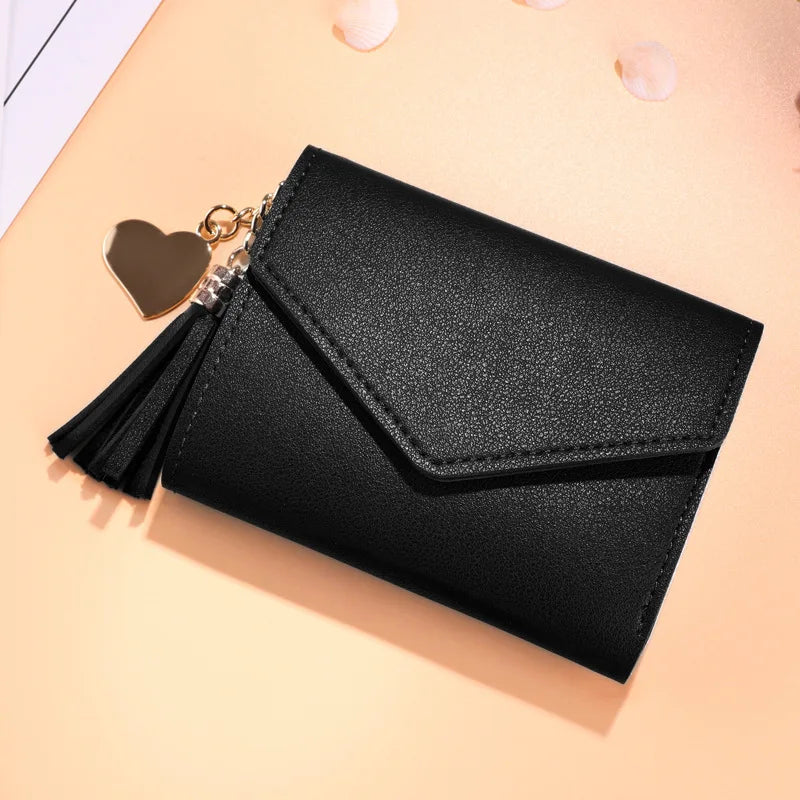 Mini Tassel Wallet Women Purse Female Short Mini Wallets Students