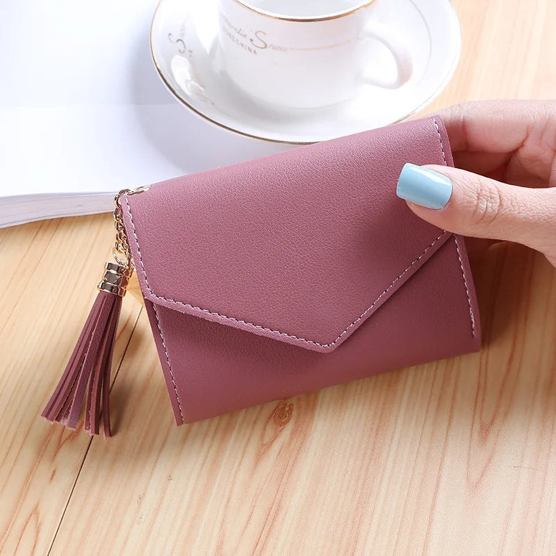 Mini Tassel Wallet Cute Purse Short Students Lovely Purse