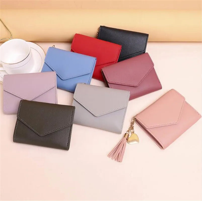 Mini Tassel Wallet Women Purse Short Mini Wallet Students Lovely Purse