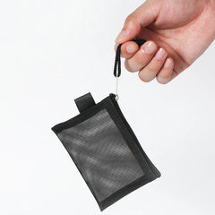 Transparent Nylon Mesh Card Bag Credit ID Card Organizer Portable Coin Purse