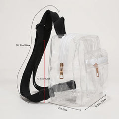Mini Transparent Women Backpack PVC Girls School Bag Student Clear Casual Travel