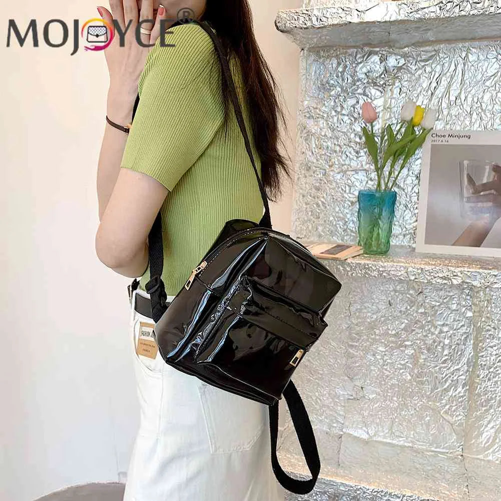 Mini Transparent PVC Women Backpack Kids Girls School Bag