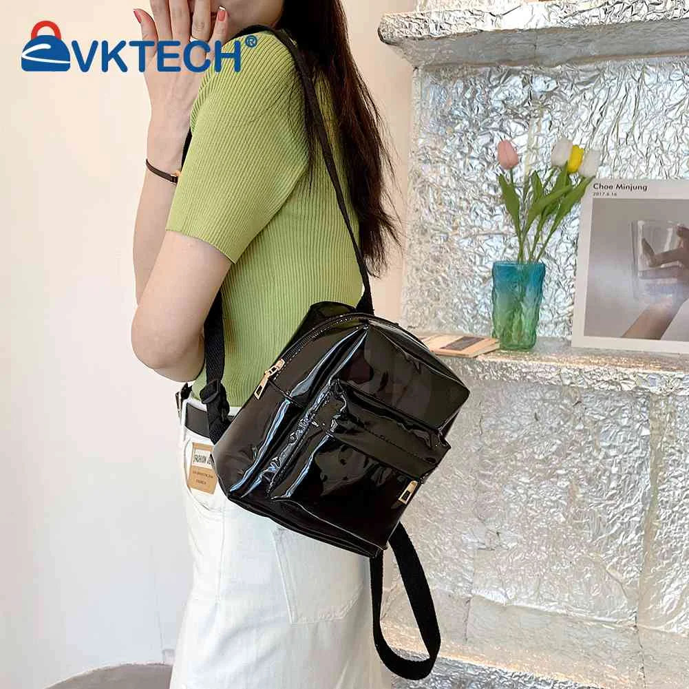 Mini Transparent Women Backpack PVC Kids Girls Clear School Bag
