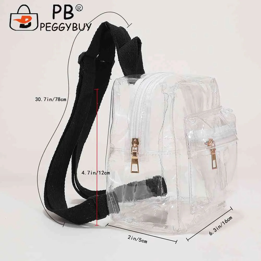 Mini Transparent Women Backpack PVC Kids Girls Clear School Bag