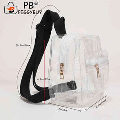 Mini Transparent Women Backpack PVC Kids Girls Clear School Bag