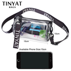 Mini Transparent Women Shoulder Bags Waterproof PVC Clear Messenger Bags