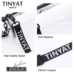 Mini Transparent Women Shoulder Bags Waterproof PVC Clear Messenger Bags