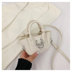 Mini Trapeze Women's Tote Bag Leather Tiny Shoulder Bag Chain Crossbody Handbag