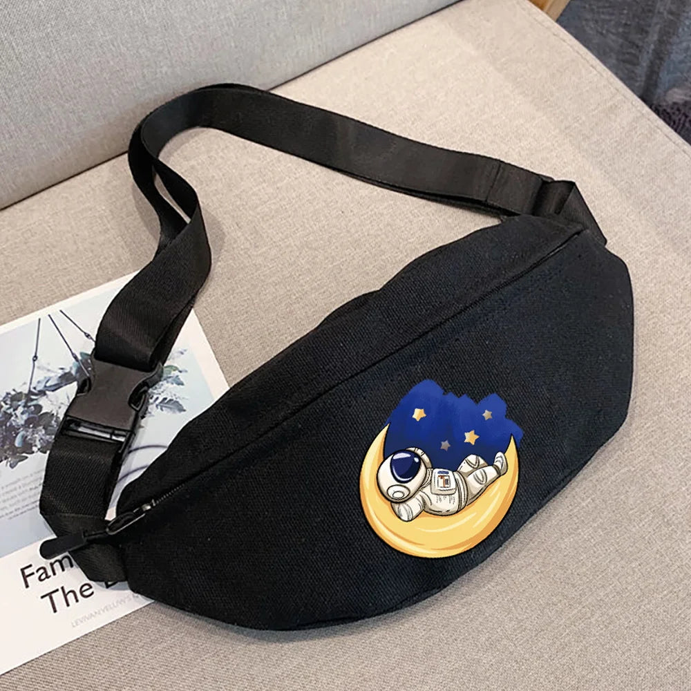 Astronaut Print Waist Bag for Women Gym Sports Running Cycling
