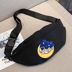 Astronaut Print Waist Bag for Women Gym Sports Running Cycling