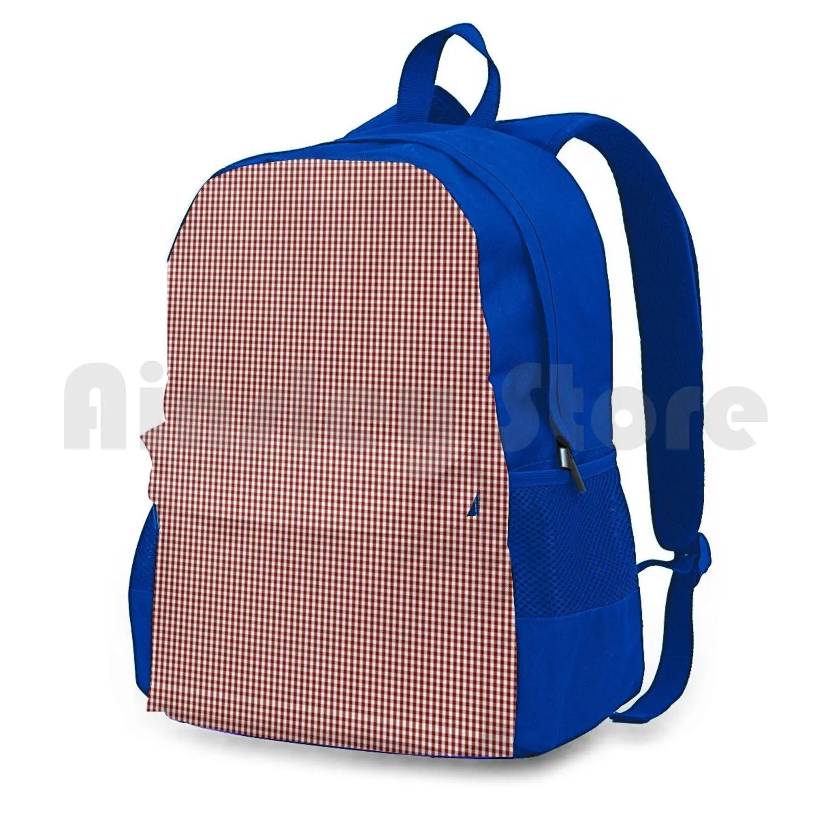 Vintage Shaker Dark Barn Red Milk Paint Gingham Backpack