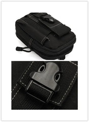 Men Waist Pack Running Travel Belt Bag Zipper Closure Military Hip Purse