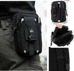 Men Waist Pack Running Travel Belt Bag Zipper Closure Military Hip Purse