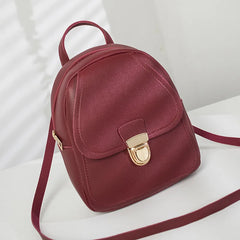 Mini Women Backpack Crossbody Bag PU Leather Multifunction Ladies Phone Pouch