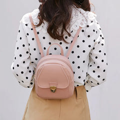 Mini Women Backpack Crossbody Bag PU Leather Multifunction Ladies Phone Pouch
