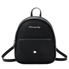Mini Women Backpack PU Leather Shoulder Bag Small Backpack Female School Bag