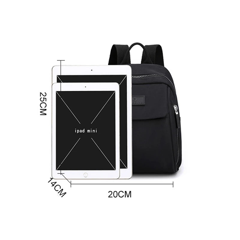 Mini Anti-theft Waterproof Nylon Women Backpack