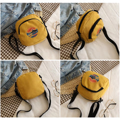 Harajuku Casual Small Crossbody Bag Women Canvas Shoulder Purse