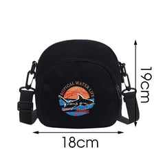 Harajuku Casual Small Crossbody Bag Women Canvas Shoulder Purse