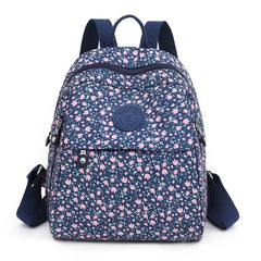 Floral Print Mini Women Backpack Nylon School Bag for Girls