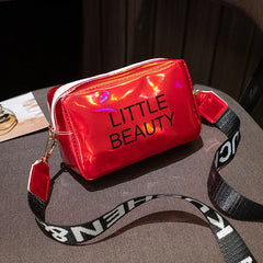 Women Laser Crossbody Bag Messenger Shoulder Bag PVC Jelly Small Tote Messenger