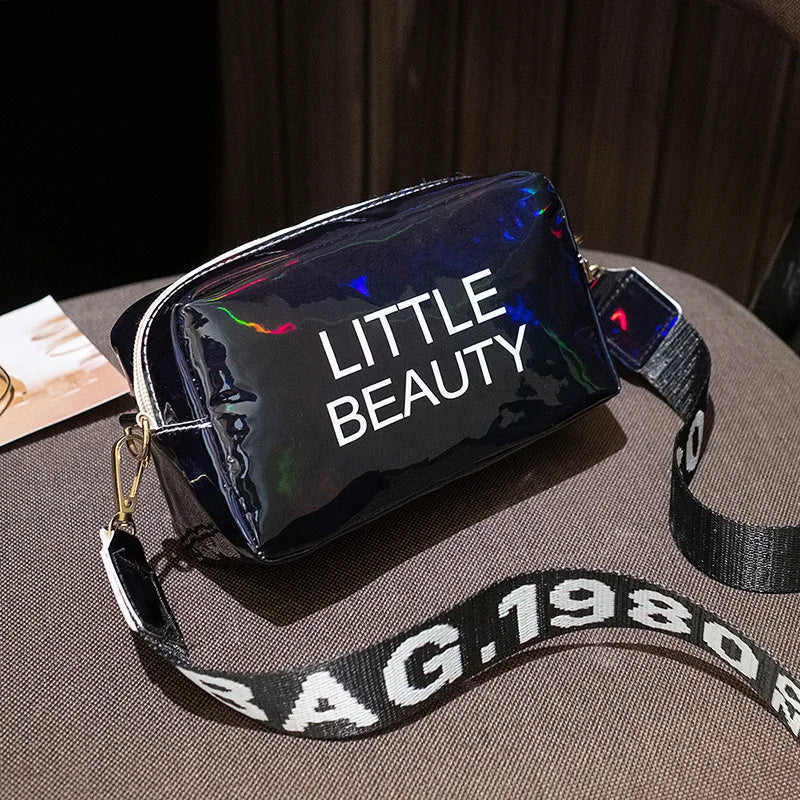 Mini Laser Crossbody Bag Messenger PVC Jelly Small Tote Messenger Bags