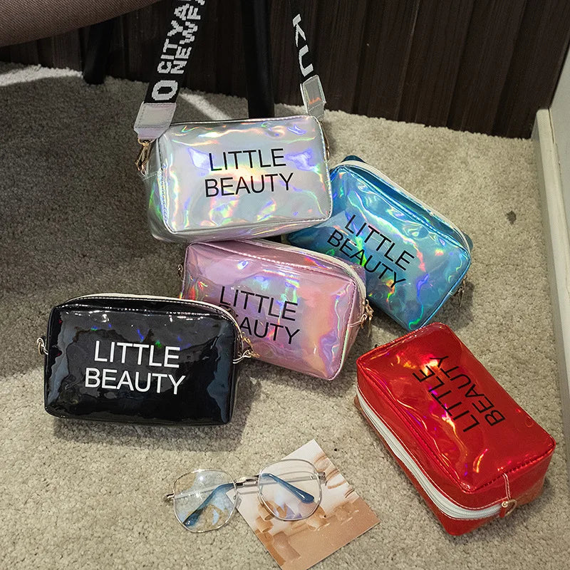 Mini Laser Crossbody Bag PVC Jelly Small Tote Messenger C